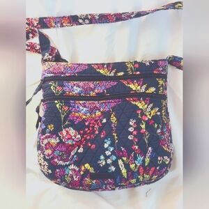 Vera Bradley Midnight Wildflowers Hipster Crossbody Pre-owned